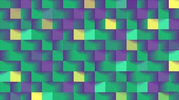 Abstract colorful mosaic squares tech geometric motion background video