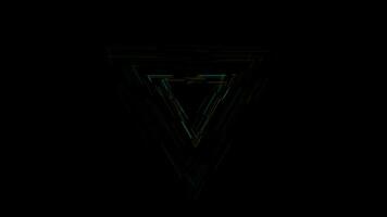 Triangle linear shape abstract futuristic tech motion background video
