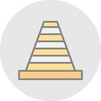 Traffic Cone Vector Icon Design