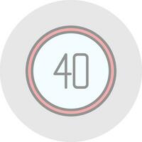 Speed Limit Vector Icon Design