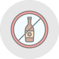 No Alcohol Vector Icon Design