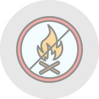 No fuego permitido vector icono diseño
