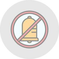 No alarma vector icono diseño