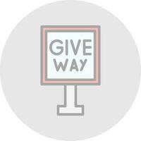 Give Way Vector Icon Design