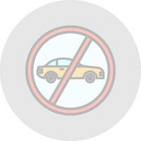 No Overtaking Vector Icon Design