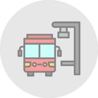 Bus Stop Vector Icon Design