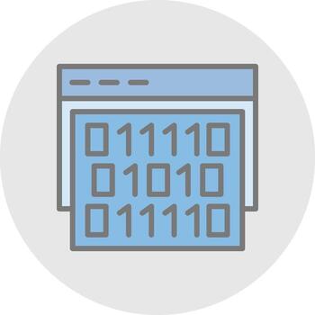 Binary code Vector Icon Design