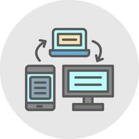 Data transfer Vector Icon Design