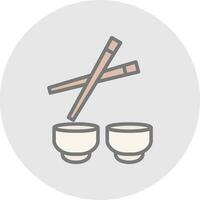 Chopsticks Vector Icon Design