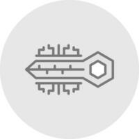 Digital key Vector Icon Design
