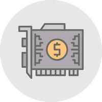 Gpu mining Vector Icon Design