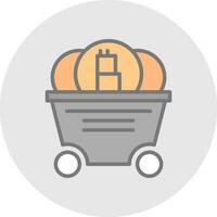 Mine cart Vector Icon Design