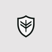 Forex trading filled monochrome logo. Finance system. Shield symbol. Design element. Created with artificial intelligence. Bold ai art for corporate branding, insurtech company, digital wallet vector