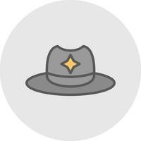 diseño de icono de vector de sombrero