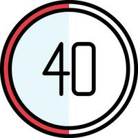 Speed Limit Vector Icon Design