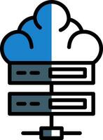 Cloud server Vector Icon Design