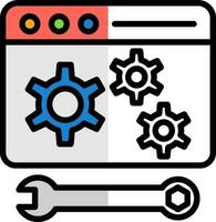 Web maintenance Vector Icon Design