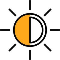 diseño de icono de vector de sol