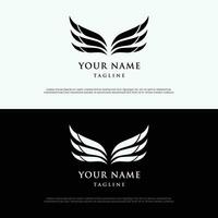 Unique and creative wing element logo template design. Logo for business, freedom and symbols. vector