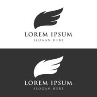 Unique and creative wing element logo template design. Logo for business, freedom and symbols. vector