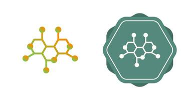 icono de vector de estructura de molécula