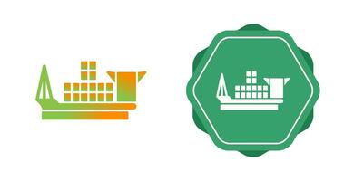 Cargo Ship Vector Icon