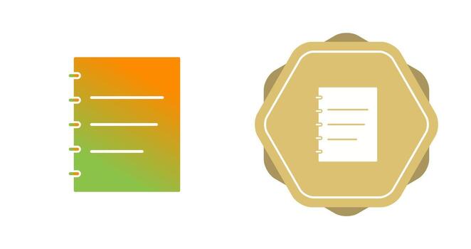 icono de vector de bloc de notas