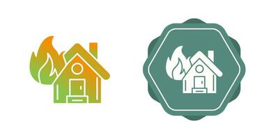 House On Fire Vector Icon