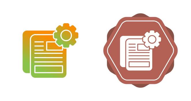 icono de vector de configuración de documento