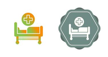 icono de vector de cama de hospital