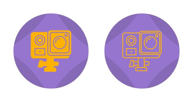 icono de vector de cámara de acción