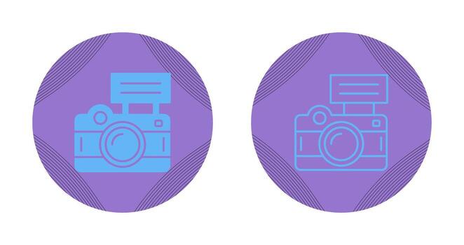 icono de vector de flash de cámara