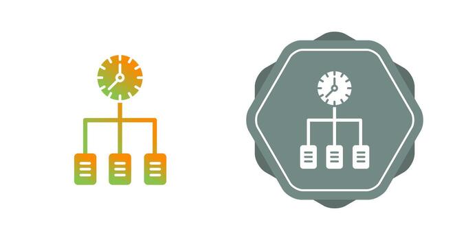 icono de vector de línea de tiempo