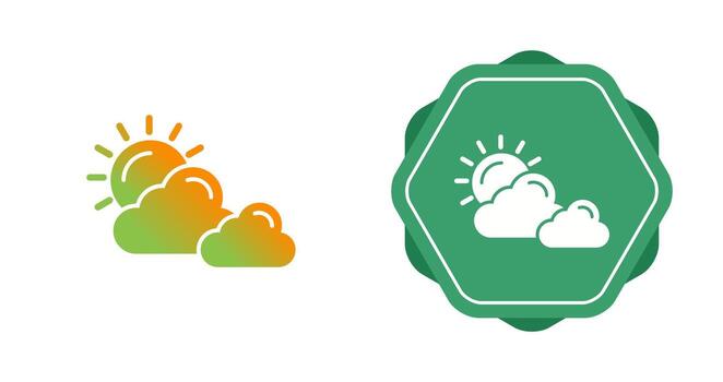 icono de vector nublado