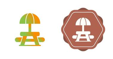 Picnic Table Vector Icon