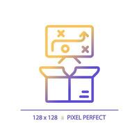 Pixel perfect gradient performance method icon, isolated vector, product management thin line illustration. vector