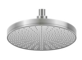 metal chrome shower head for bathroom vector illustration isolated on white background