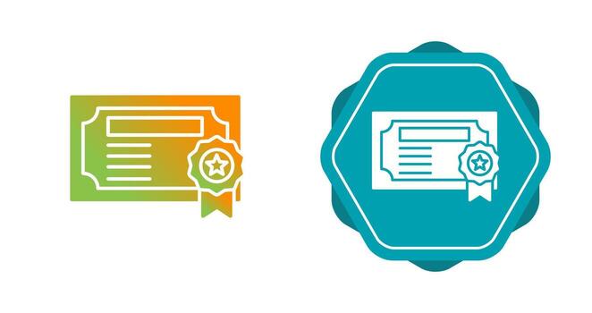 icono de vector de certificado