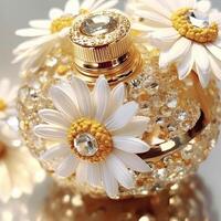 luxury gold perfume bottle photo