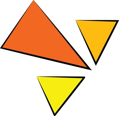 Decorative illustrated triangle shape quote shape line illustration