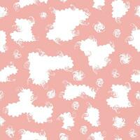 Liquid, marble, fluid, ink, abstract texture vector pattern pink and white color background. Hand drawn vector illustration