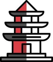 Pagoda Vector Icon Design