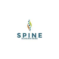 Spine logo design template icon,Chiropractic logo design unique idea concept vector