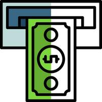 Cash withdrawal Vector Icon Design