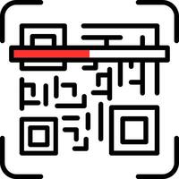 qr código escanear vector icono diseño