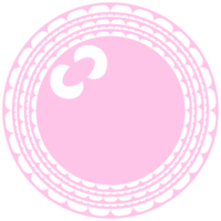 telaio confine cerchio ciliegia fiorire sakura petali carino rosa con capelli arco png