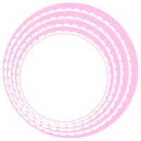 Frame border circle cherry blossom sakura petals cute pink round illustrated png