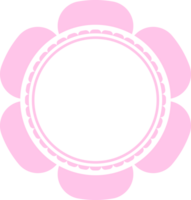 kader grens cirkel kers bloesem sakura bloemblaadjes schattig roze decoratie geïllustreerd png