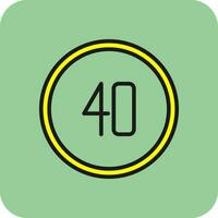 Speed Limit Vector Icon Design