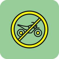 No Bike Vector Icon Design